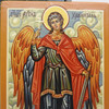 St. Michael the Guardian Angel. The Russian Orthodox, as well as other Eastern Orthodox, accord Michael the title "Archistrategos", or "Supreme Commander of the Heavenly Hosts." The Orthodox pray to their guardian angels, and above all, to Michael and Gabriel. Painted in Russia.