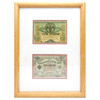 Tsarist and Civil War Currency in an oak frame