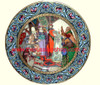 The Snow Maiden at the Court of Tsar Berendei (Снегурочка при дворе царя Берендея). Russian Fairy Tales Plate #2 issued in 1980 by Heinrich Porzellan and Villeroy and Boch with artwork by Boris Zworykin