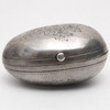 Antique Pre-Revolutionary Elegant Ladies' Coin Purse. Circa 1890-1908. 84 Russian silver with hallmarks. Small egg-shape with hand engraved floral design.