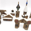 Antique carved toy representation of the monastery at Sergiev Posad. Circa 1890-1910.