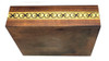 Set of 5 nested wooden Polish boxes. Crafted in Zakopane (Podhale region), a town which lies at the foothills of the Tatra Mountains. Each box is identically carved and stained with decorations incised using the techniques of the craft of traditional pyrography (woodburning). Boxes are lined with bright red felt (a nice touch), and nest perfectly within one another. The center of each box is a spiral flower with red and green enhancements and the surrounding wood is intricately textured. Three largest boxes have elaborate edge borders. An unusual set in brand new condition.