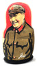 Communist Leaders and Founders Nesting Doll. Three of the most notorious Communist leader are depicted here. Head doll is Mao, followed by Stalin and Lenin. The two architects of communism, Marx and Engels, bring up the rear. Probably a mid-2010s set. Proof that anything can be put on a nesting doll1 The faces are silk screened onto the wood with painted details. Moscow, 5 nest, 6" in height.