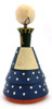 Vintage Stacker Toy. This vintage girl stacker toy resembles many cultures. It might be Salvo (Estonian) arts and crafts factory work, or perhaps it's Danish, or even Czech work. Even Poland can't be ruled out! This is the beauty of folk art! Since the stacker is unidentified, it can be one of the above, or even none of the above. In any case, it's very interesting. The red and yellow collar work that look like tulips might hold a clue in all this.  Approximately 9" in height and 4" base diameter.