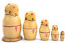 Vintage Matryoshka Matryoshka from Moldova. Made in 1988, when the country was a part of the Soviet Union known as the Moldavian Autonomous Soviet Socialist Republic (МАССР - Молдавская Автономная Советская Социалистическая Республика). Label reads: Министерство лесного хозяйства МАССР (Ministry of Forestry) and Волжский Комбинат (Volzhsky Plant) plus some product information, such as "Matryoshka 5-nest" and the year (1988) of production. Interesting color scheme. Glossy lacquer. 5 nest, 4½" down to 1¼".