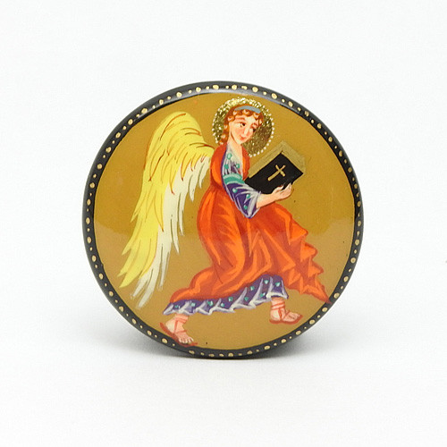 hand painted brooch