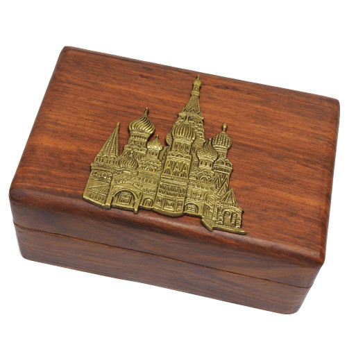 Wooden Box with Emblem of St. Basil's Cathedral