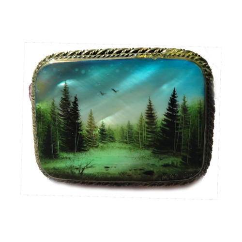 Forest Glade Lacquer Brooch