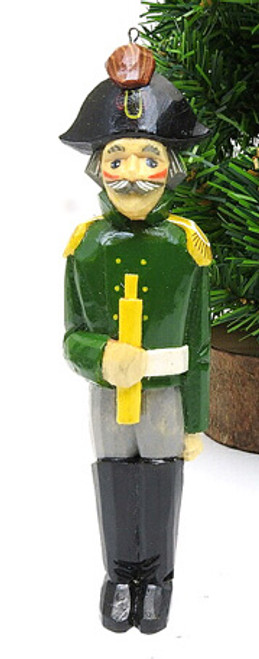 Admiral of the Russian Navy. A nicely carved and painted Imperial Navy officer in a green uniform with yellow epaulets, shiny black boots, and clutching a spyglass. Hand painted, hand carved, gloss lacquer finish. From in Sergiev Posad, Russia, circa 1994. Admiral of the Russian Navy. A nicely carved and painted Imperial Navy officer in a green uniform with yellow epaulets, shiny black boots, and clutching a spyglass. Hand painted, hand carved, gloss lacquer finish. From in Sergiev Posad, Russia, circa 1994.