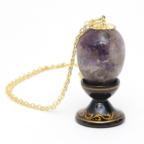 Purple Quartz Egg Pendant