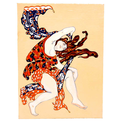 Bacchante Narcisse Ballet Russes [Leon Bakst] Unframed Russian Masterpiece Painting
