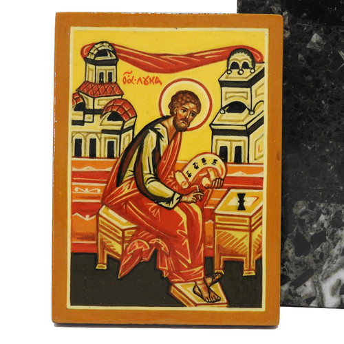 Saint Luke the Evangelist was ascribed authorship by the early Church Fathers of both the Gospel of Luke and the Acts of the Apostles. Beginning in the 8th century, Christian tradition states that he was the first icon painter. He is thus patron saint of artists, as well as physicians, bachelors, notaries, butchers, and brewers.