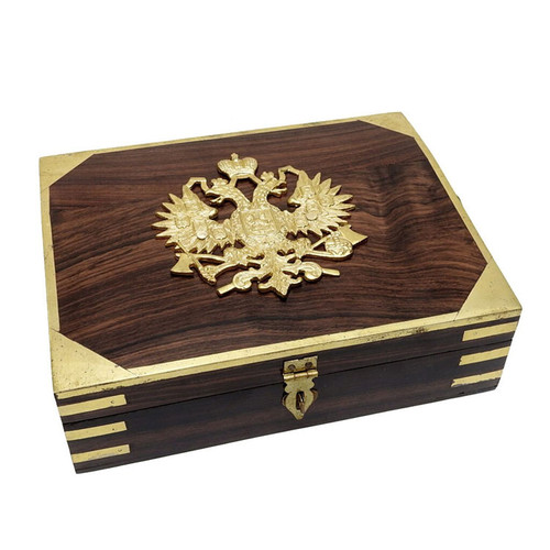 Imperial Russian Eagle Old World Desk Top Box