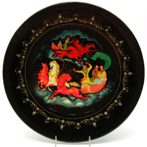 Two Winter Troikas Kholui School Lipetsk Plate Two Winter Troikas Kholui School Lipetsk Plate