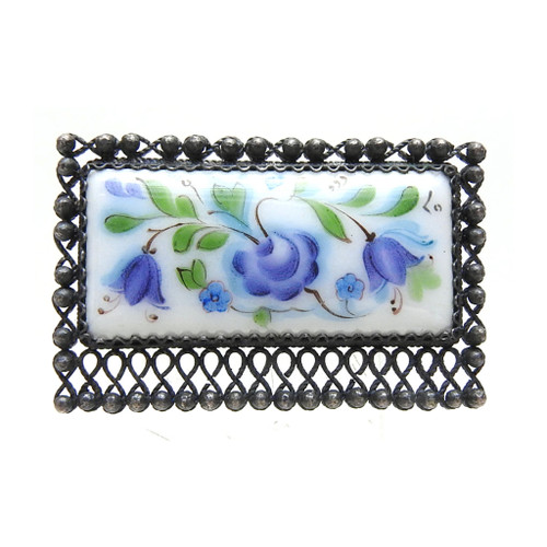 Finift Enamel Brooch  Finift Enamel Brooch