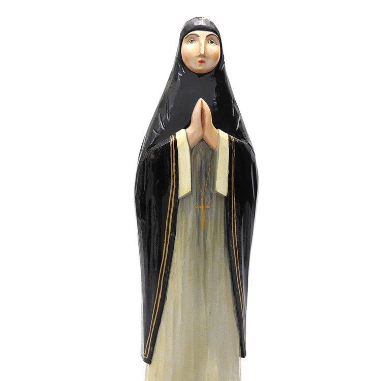 Orthodox Nun was finely carved and painted in 1996 in Sergiev-Posad. and signed by the artist.