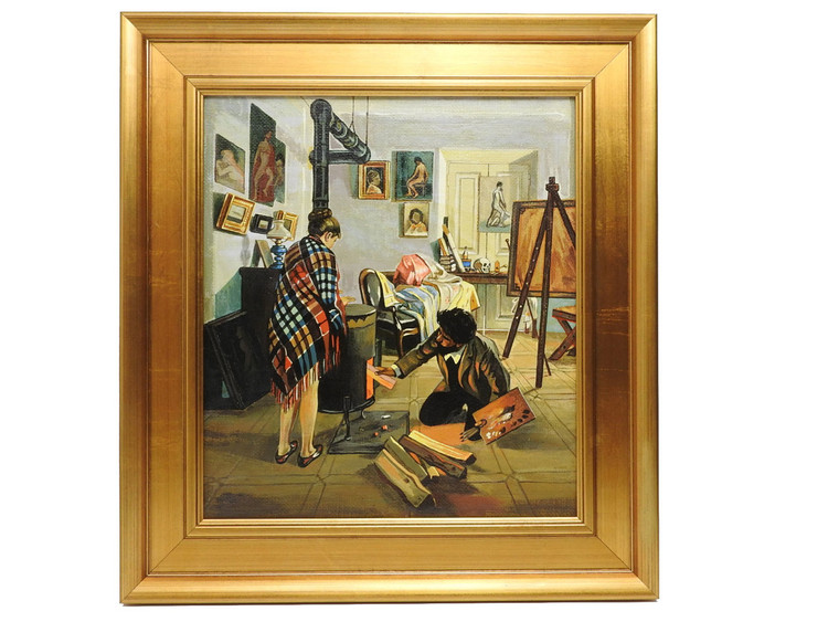 The Artist's Studio [Pryanishnikov] Genuine Painting