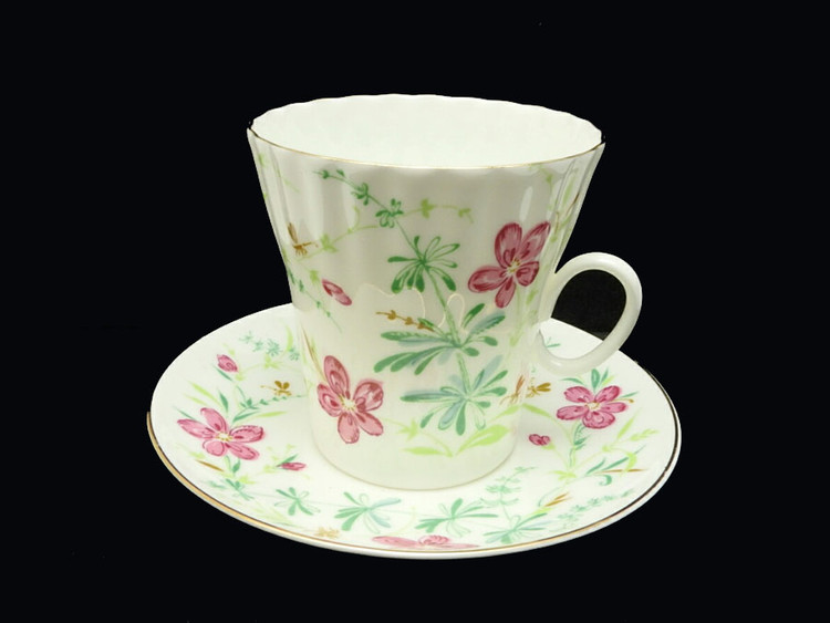 Golden Mosquitoes Bone China Tea Cup and Saucer