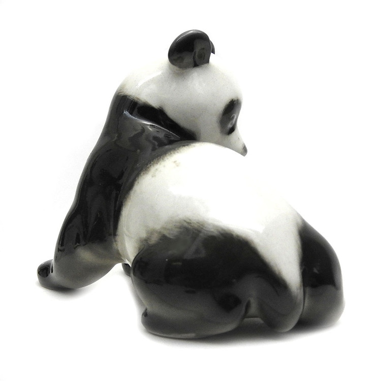 Panda Cub Figurine - Porcelain Animal Miniatures