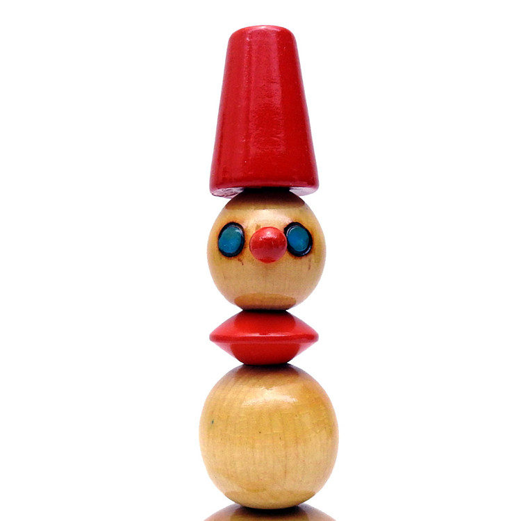 Vintage Clown Stacker Toy 