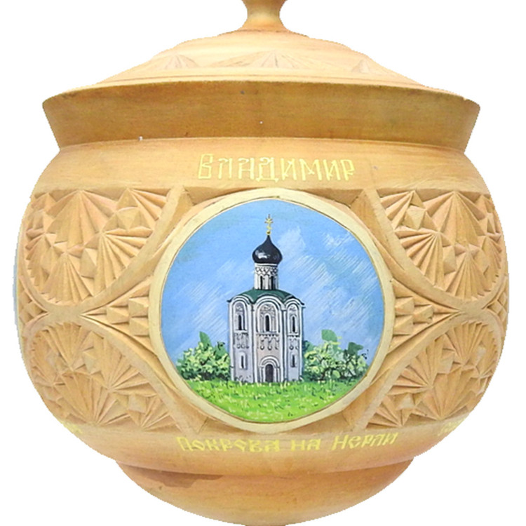 "Golden Ring" Khotkovo Carved and Painted Box