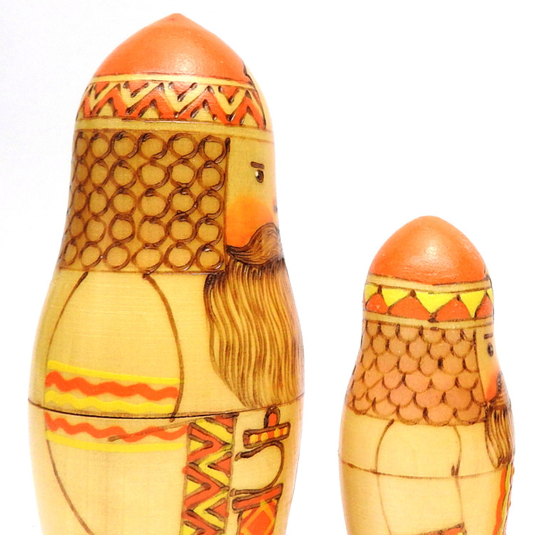 Bogatyrs and the Heiress to the Throne (Богатыри и наследница престола) Matryoshka Doll from Kalinin (Tver)