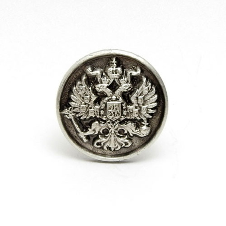 Pewter Russian Double Headed Eagle Lapel Pin