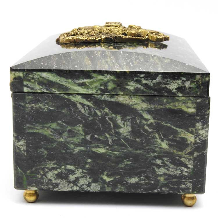 Serpentine Jewelry Box with Tsar's Crest