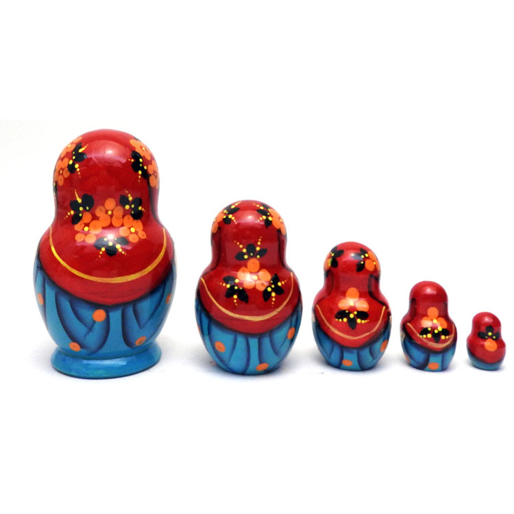 Young Girl with Wheat Stalks Artistic Matryoshka