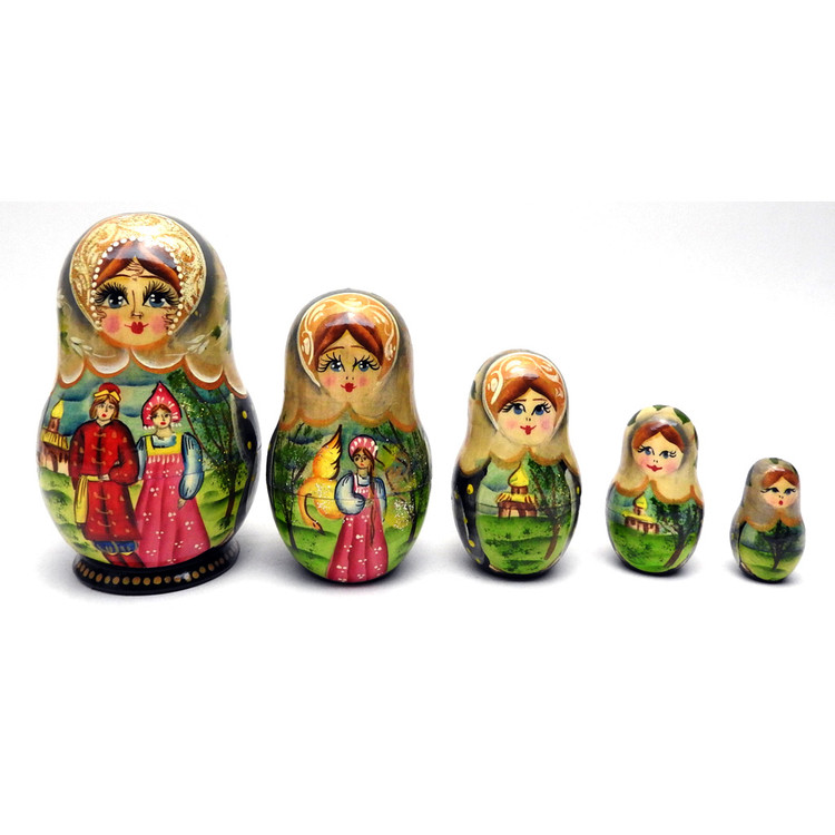 Matryona Matryoshka is a  nicely decorated doll from Bogorodsk from around 2000.