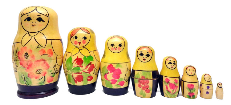 KIrov 8pc Matryoshka [Vintage 1970s]