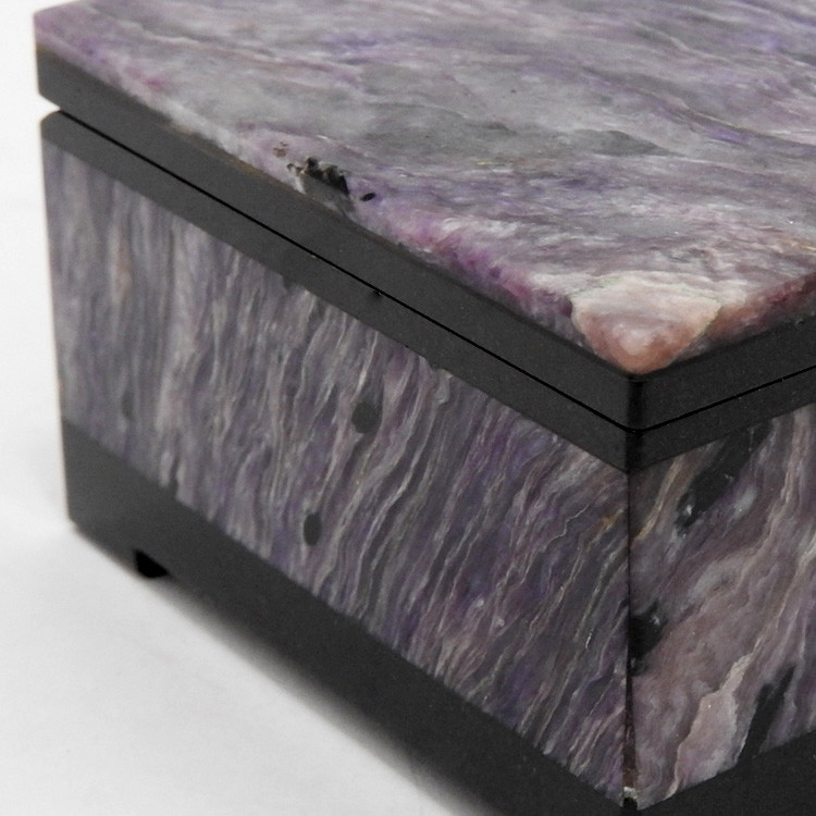 Russian Imperial Eagle Mineral Charoite Box