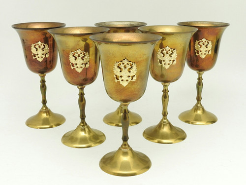 Antique Brass goblets