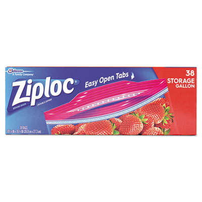 Ziploc Double Zipper Storage Bags, 2 gal., 1.75 mil, 100-Pack, Clear