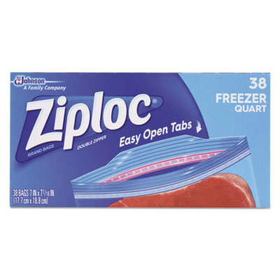 SJN665256 - $64.09 - Double Zipper Freezer Bags, 9 3/5 x 12 1/10, 1 gal,  2.7mil, 28/Box, 9 BX/Carton