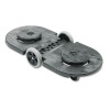 Rubbermaid Commercial Tandem Dolly  Two-Container  300 lb Capacity  20 25w x 45d x 8h  Black (RCP 2646 BLA)