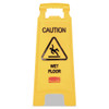 Rubbermaid Commercial Caution Wet Floor Floor Sign  Plastic  11 x 12 x 25  Bright Yellow (RCP 6112-77 YEL)