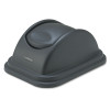 Rubbermaid Commercial Rectangular Free-Swinging Plastic Lids  Black (RCP 3067 BLA)