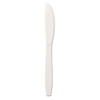 Dixie Plastic Cutlery  Heavyweight Knives  White  100 Box (DXEKH207)