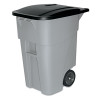 Rubbermaid Commercial Brute Rollout Container  Square  Plastic  50 gal  Gray (RCP 9W27 GRA)