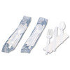 Dixie Wrapped Tableware Napkin Packets  Fork Knife Spoon Napkin  White  250 Carton (DIX CM26NC7)