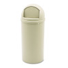 Rubbermaid Commercial Marshal Classic Container  Round  Polyethylene  15 gal  Beige (RCP 8160-88 BEI)