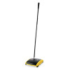 Rubbermaid Commercial Dual Action Sweeper  Boar Nylon Bristles  44  Steel Plastic Handle  Black Yellow (RCP 4213-88 BLA)