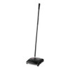 Rubbermaid Commercial Dual Action Sweeper  Boar Nylon Bristles  44  Steel Plastic Handle  Black Yellow (RCP 4213-88 BLA)