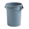 Rubbermaid Commercial Round Brute Container  Plastic  32 gal  Gray (RCP 2632 GRA)