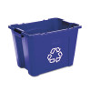 Rubbermaid Commercial Stacking Recycle Bin  Rectangular  Polyethylene  14 gal  Blue (RCP 5714-73 BLU)