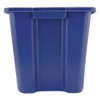 Rubbermaid Commercial Stacking Recycle Bin  Rectangular  Polyethylene  14 gal  Blue (RCP 5714-73 BLU)