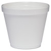 Dart Food Containers  Foam  8oz  White  1000 Carton (DCC 8SJ12)