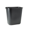 Rubbermaid Commercial Deskside Plastic Wastebasket  Rectangular  7 gal  Black (RCP 2956 BLA)