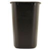 Rubbermaid Commercial Deskside Plastic Wastebasket  Rectangular  7 gal  Black (RCP 2956 BLA)